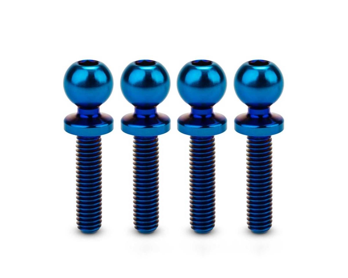 JConcepts 5.5mm Revolved Titanium Ball Studs (Blue) (4) (12mm) (JCO5135-1)