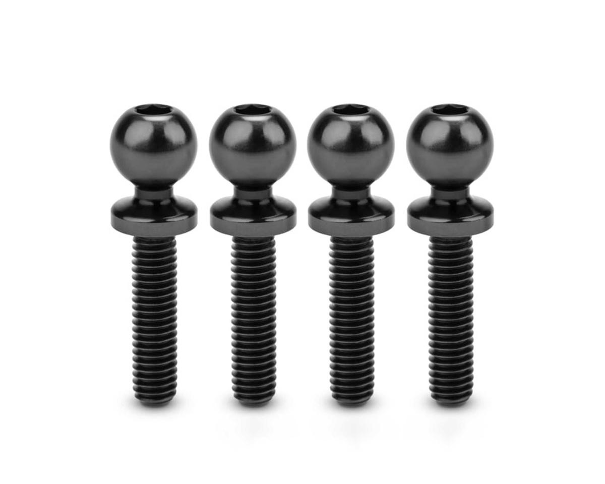 JConcepts 5.5mm Revolved Titanium Ball Studs (Black) (4) (12mm) (JCO5135-2)