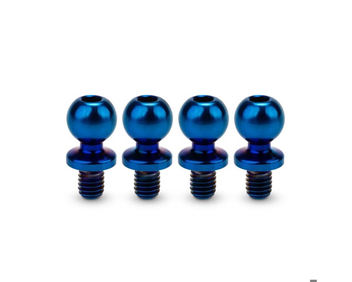 JConcepts 5.5mm Revolved Titanium Ball Studs (Blue) (4) (4mm) (JCO5140-1)