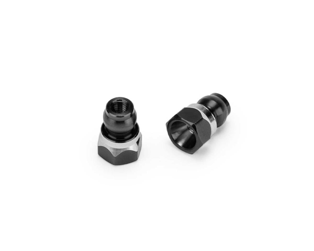 JConcepts RC10B7/B7D 8mm Fin Titanium Front Shock Stand-Off (Black) (2) (JCO5159-2)