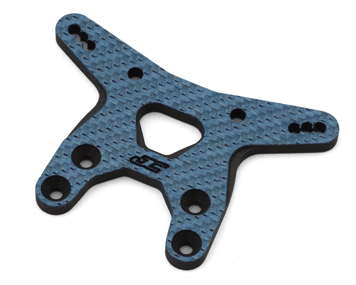 JConcepts Team Associated RC10B7 Carbon Fiber Front Shock Tower (Blue) (JCO5187-1)