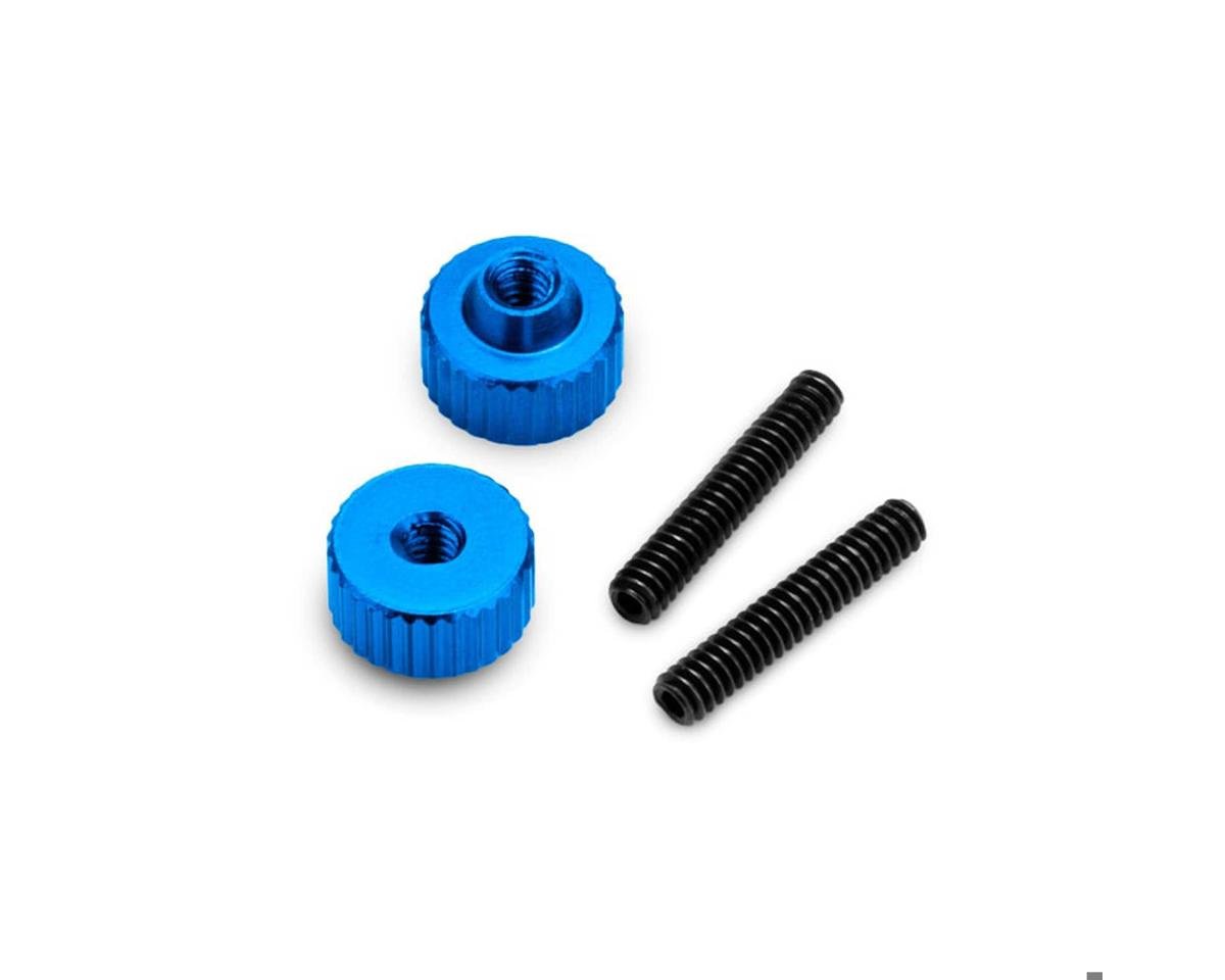 JConcepts 4-40 Thumb Nuts w/Set Screw (2) (Blue) (JCO5238-1)