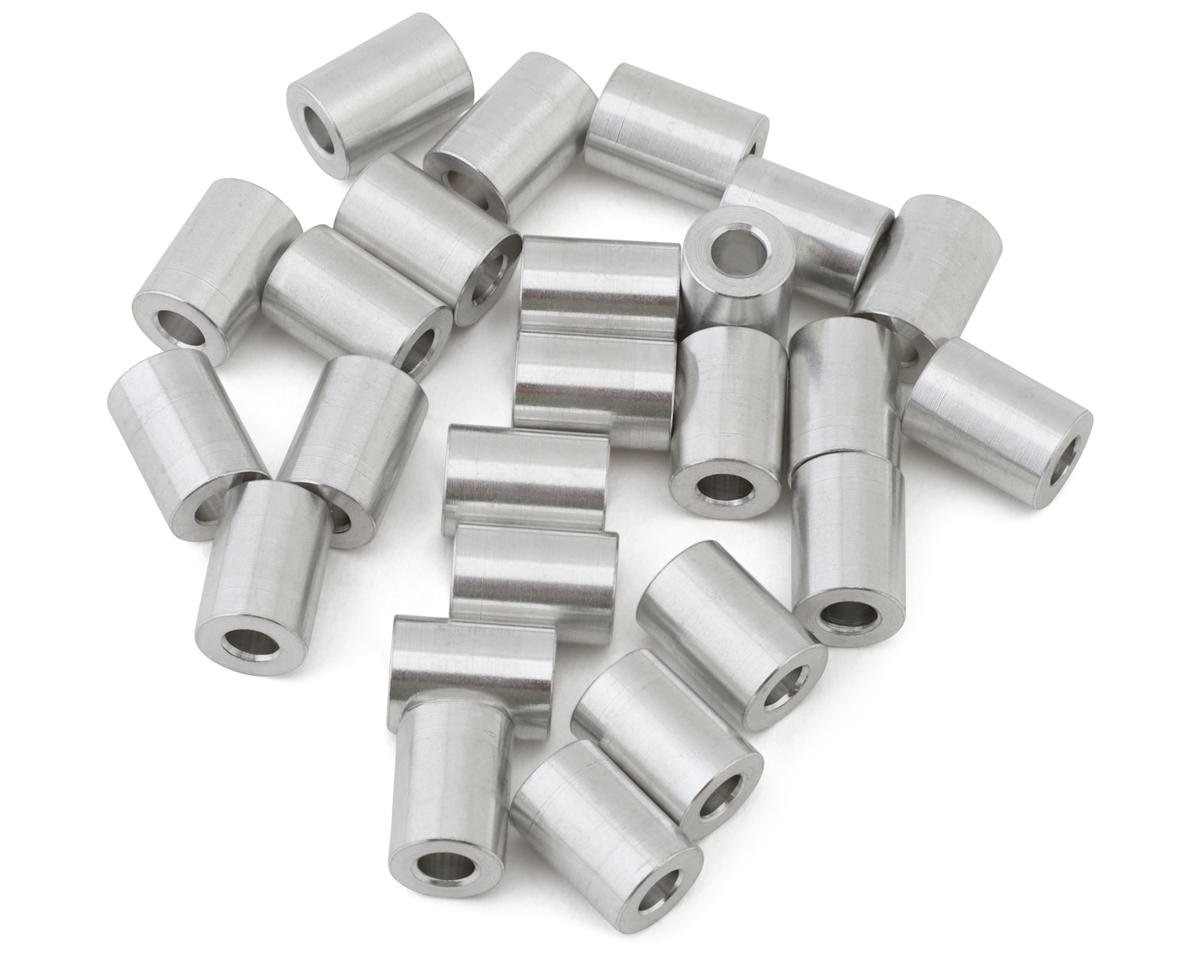 Team KNK 3x9mm Aluminum Spacers (Silver) (25) (KNK3X9ALSP25)