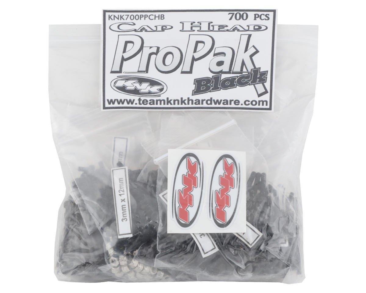 Team KNK Cap Head Pro Pak Hardware Kit Black Oxide (700) (KNK700PPCHB)