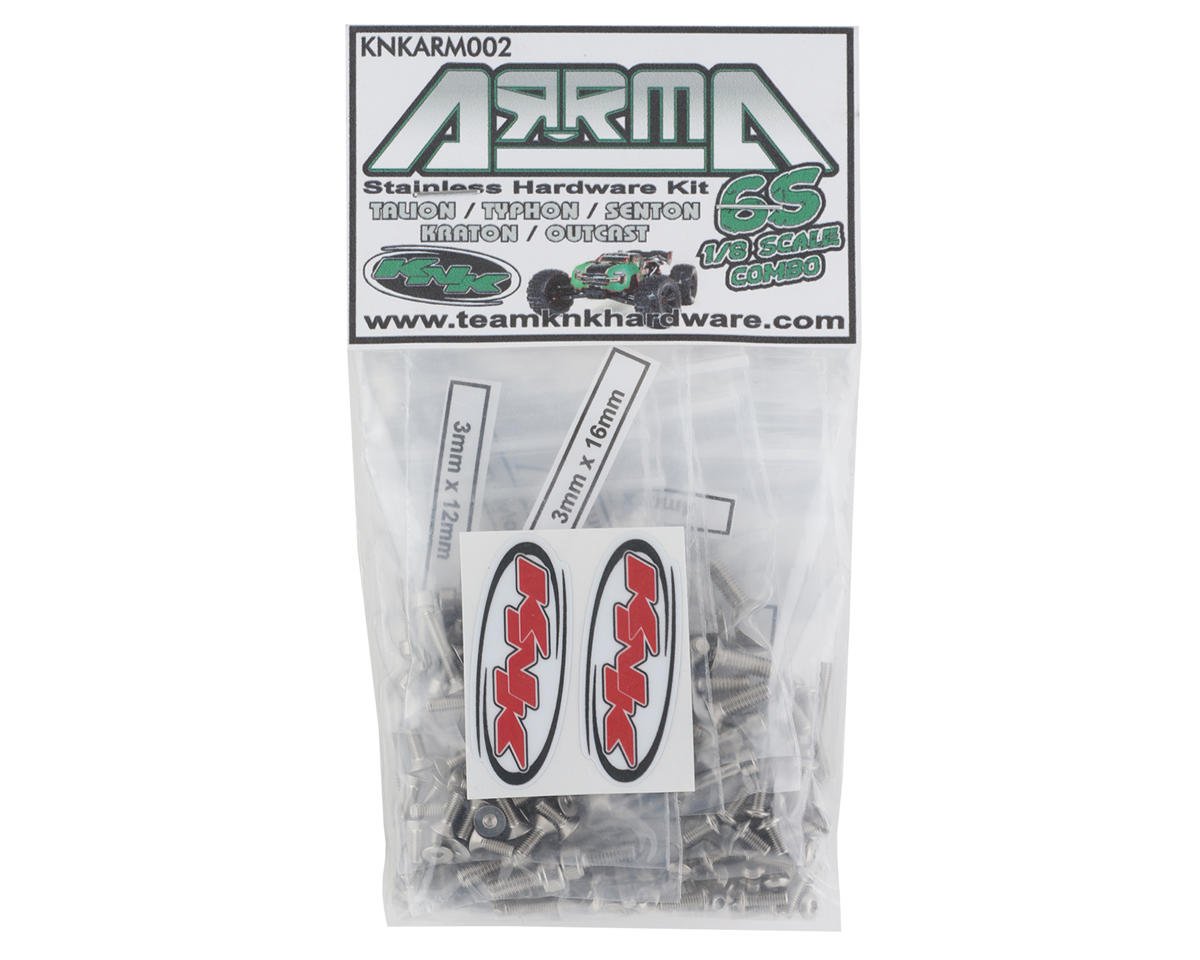 Team KNK Arrma 6S Stainless Hardware Kit (Talion/Typhon/Senton/Kraton/Outcast) (KNKARM002)
