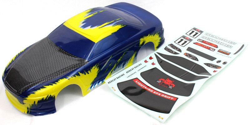 REDCAT - 12305 1/10 On-Road Body (Blue/Yellow)(1pc) (12305)