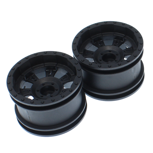 REDCAT - 1/10th Truck Wheels(Black)(12mm Hex)(2pcs) (70525)