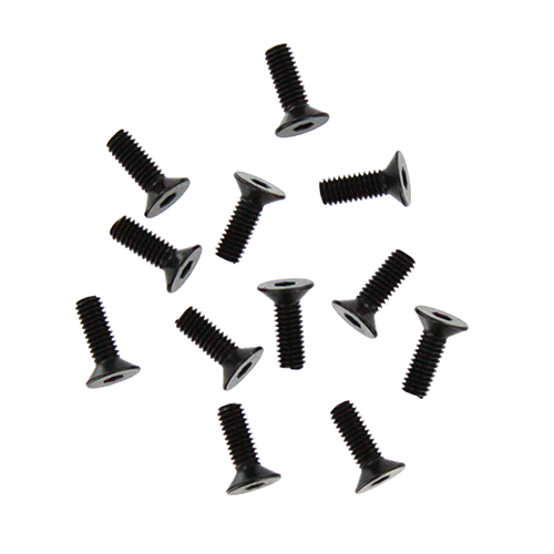 REDCAT - 50084 4x12mm Countersunk Hex Machine Thread Screws (12pcs) (50084)