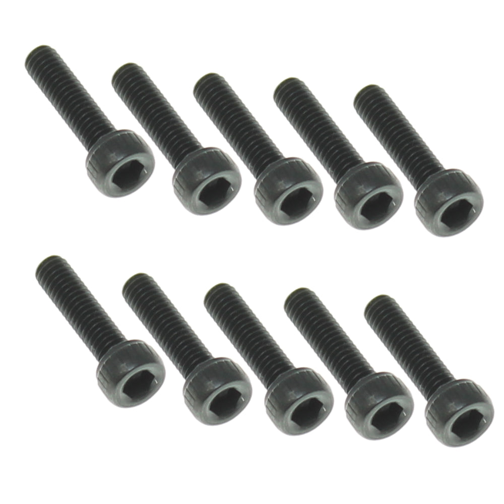 REDCAT - RER14686 2.5x10mm Cap Head Hex Machine Thread Screws (10pcs) (RER14686)