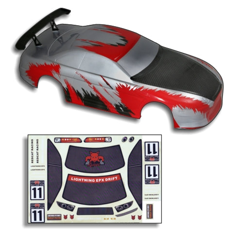 REDCAT - 12304 1/10 On-Road Body (Red/Carbon)(1pc) (12304)