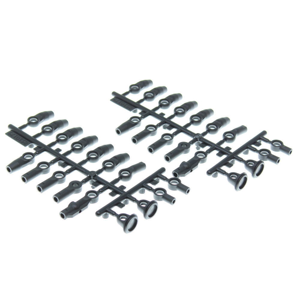 REDCAT - RER12617 Rod End Set W/ Shock Caps(Plastic)(1set) (RER12617)