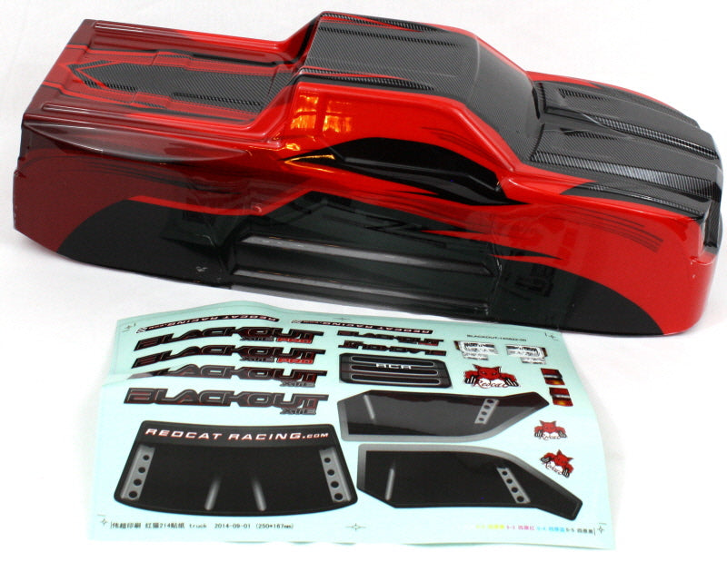 REDCAT - BS214-003T-RED 1/10 Truck Body w/ Stickers (Red)(1pc) (BS214-003T-RED)