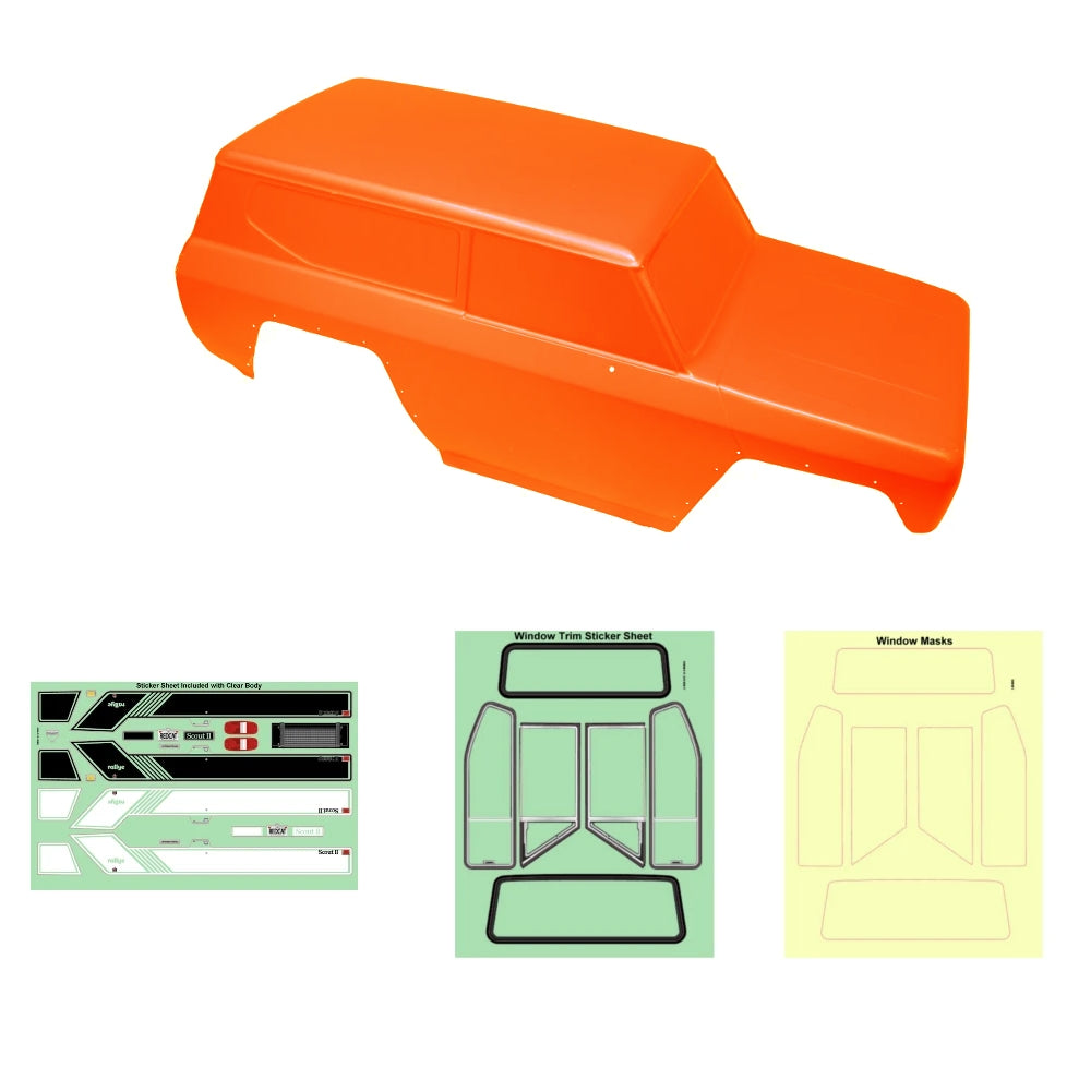 REDCAT - Scout Body W/ Sticker Sheet (Pre-Cut)(Orange)(1pc) (RER11815)