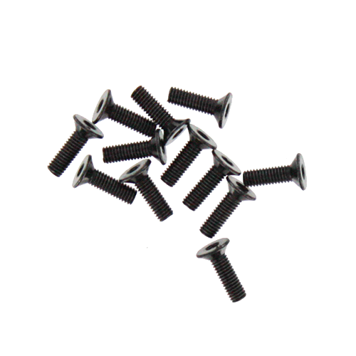 REDCAT - BS502-027 3x10mm Countersunk Hex Machine Thread Screws (12pcs) (BS502-027)
