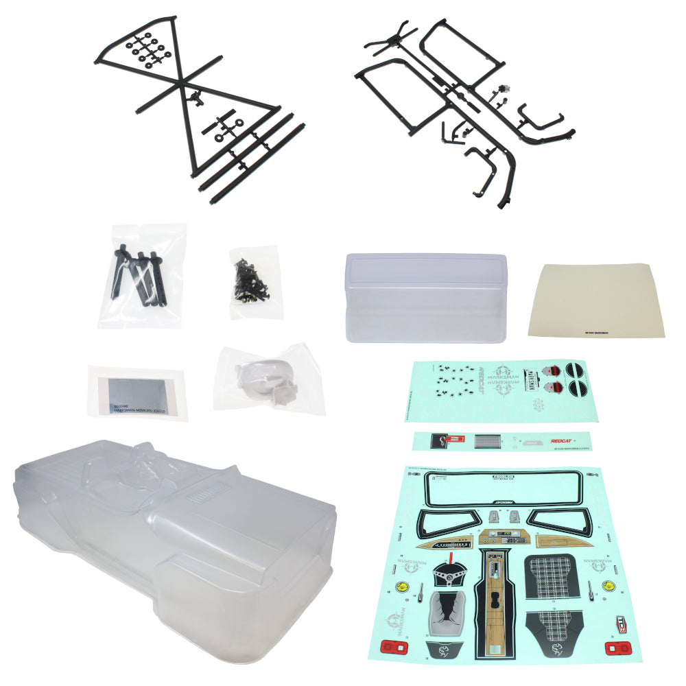 REDCAT - RER14417 Marksman Body w/ Roll Cage and Hardware(Clear) (1set) (RER14417)