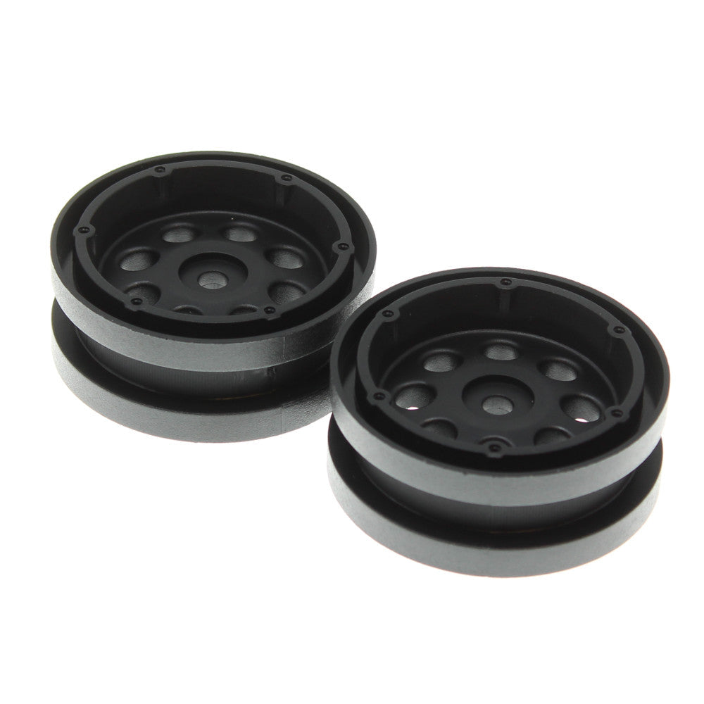 REDCAT - RER12107 Beadlock Wheels No Rings (Black)(Plastic)(2pcs) (RER12107)