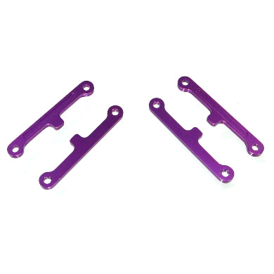 REDCAT - 102227 Machined Aluminum Front/Rear Inner Hinge Pin Brace (Purple) (4pcs) (102227)