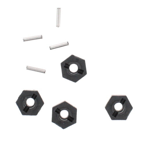 REDCAT - 18016 Wheel hexes w/ pins (Plastic)(12mm)(4pcs) (18016)