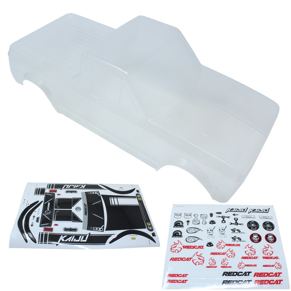 REDCAT - RER12500 1/8th Truck Body W/ Stickers(Clear)(1pc) (RER12500)