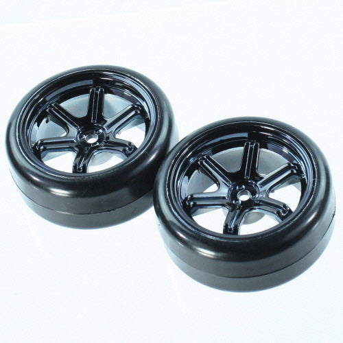REDCAT - BS204-010 1/10th Drift Wheel and Tire (Black Chrome)(1pr) (BS204-010)