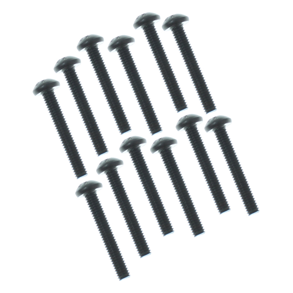 REDCAT - RER18714 3x18mm Button Head Hex Machine Thread Screws (12pcs) (RER18714)