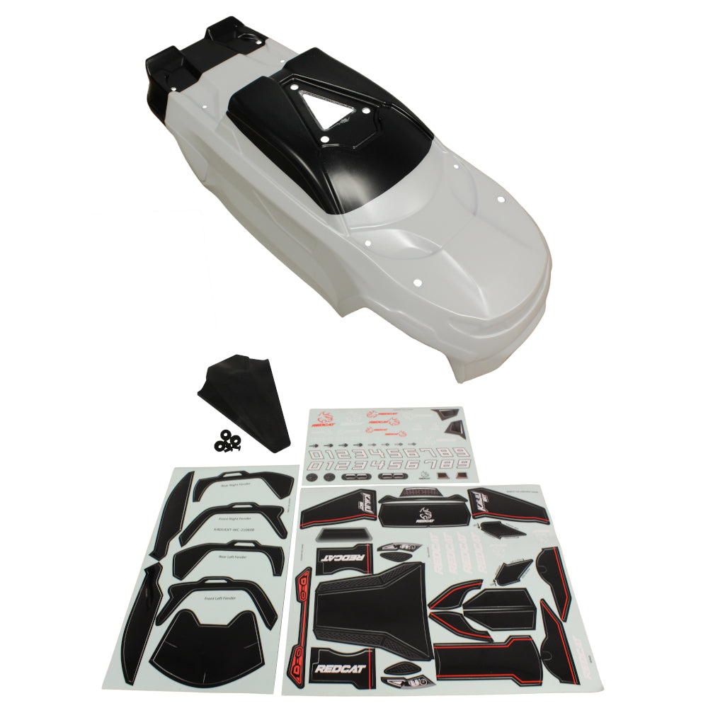 REDCAT - RER14464 1/8th Truck Body W/ Roof Skid Kit(White)(1pc) (RER14464)