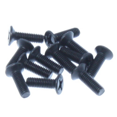REDCAT - BS903-070RR 3x10mm Countersunk Phillips Machine Thread Screws (12pcs) (BS903-070RR)