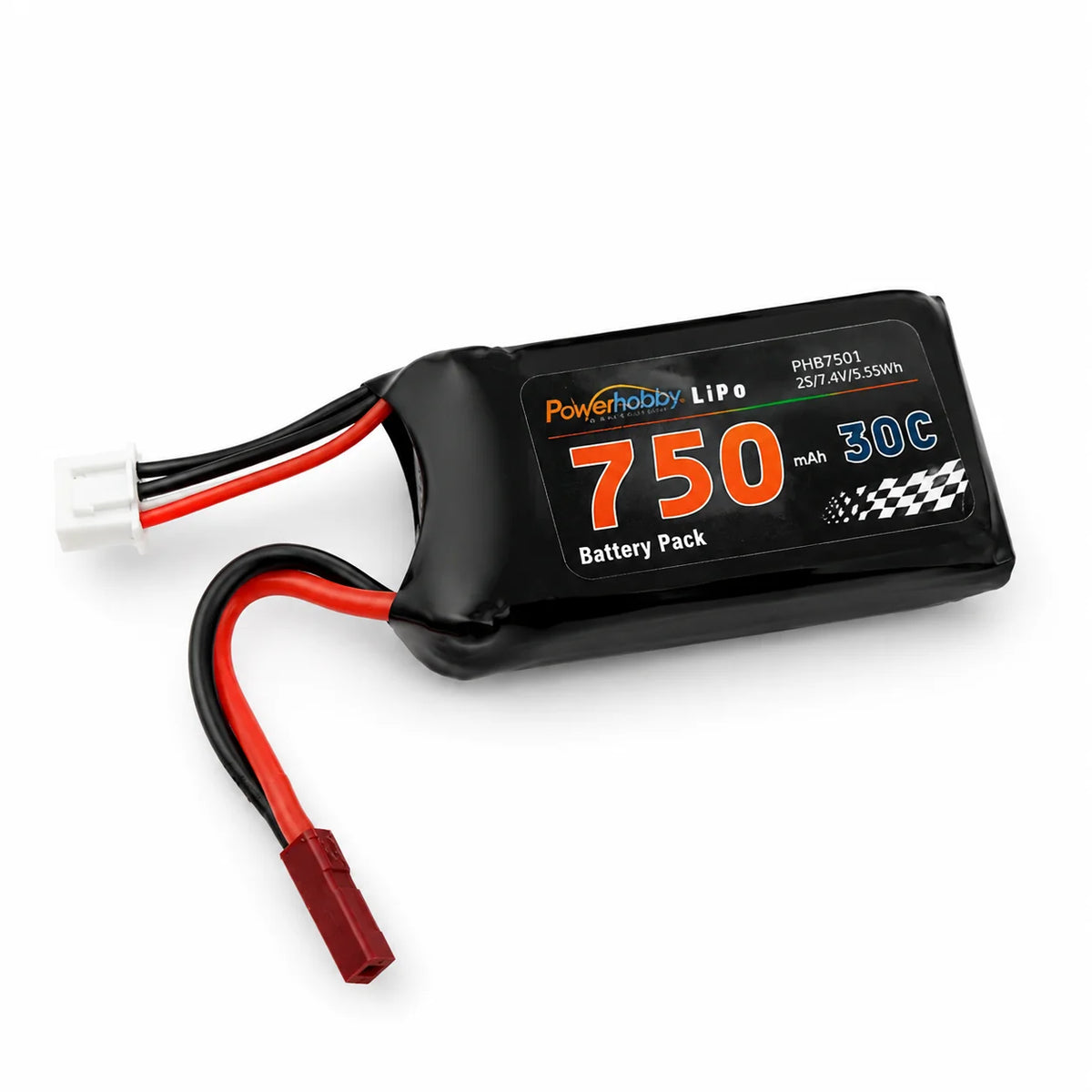POWERHOBBY - 2S 750mah 30C Lipo Battery w JST Plug : FITS Redcat Ascent-18 / MT-18 (PHB7824)