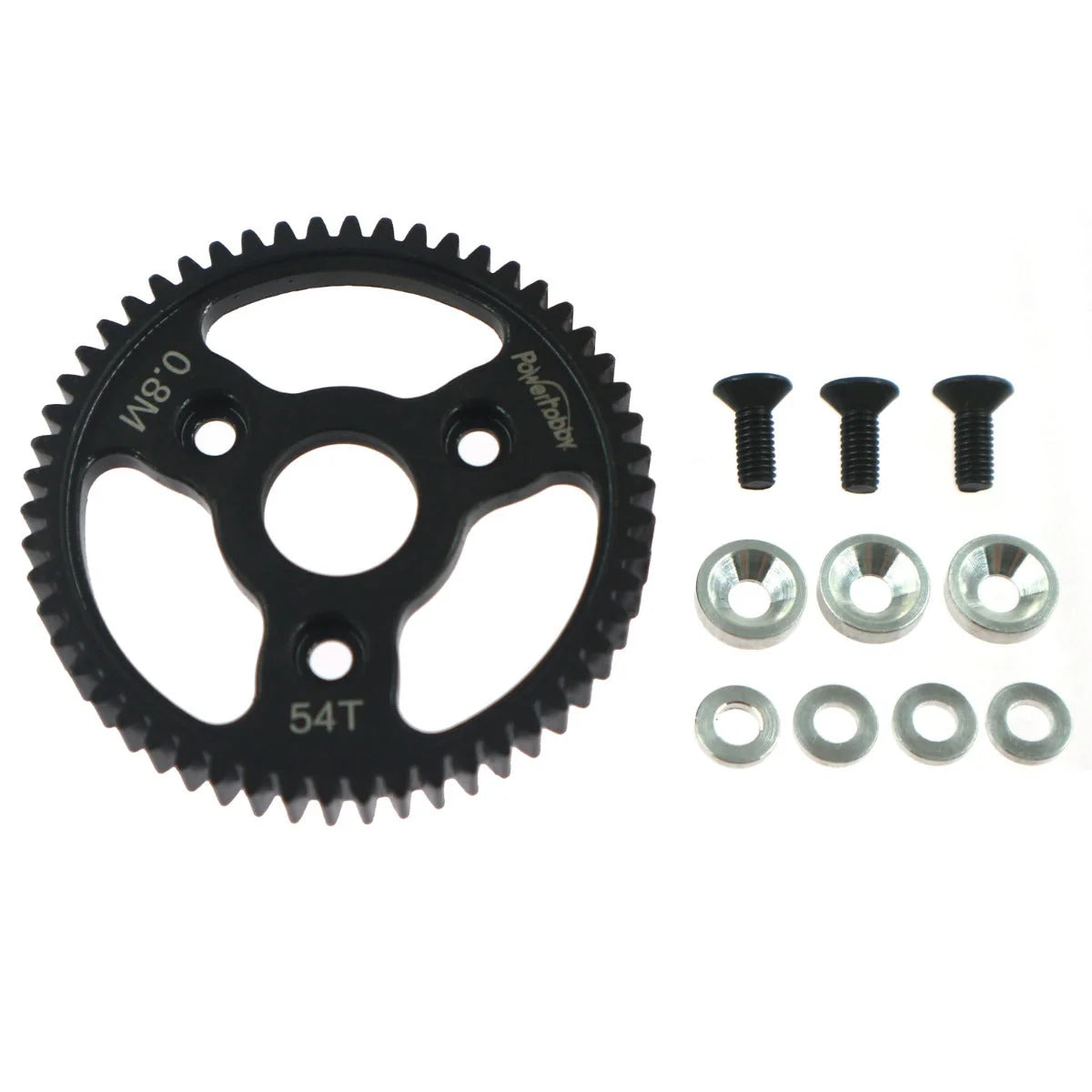 POWERHOBBY - 54T 0.8 Hardened Steel Spur Gear FOR Traxxas (PHBTRX536)