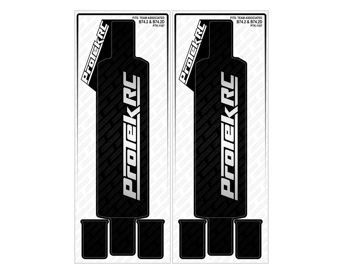 ProTek RC Team Associated B74.2 & B74.2D Chassis Protector (2) (Black) (PTK-1167)