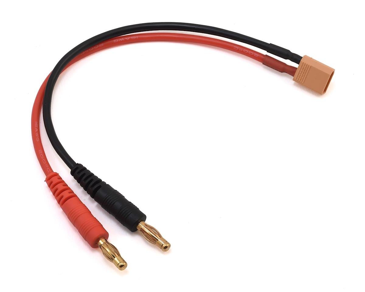 ProTek RC XT30 Charge Lead (Male XT30 to 4mm Banana Plugs) (6" / 15.24cm) (PTK-5343)