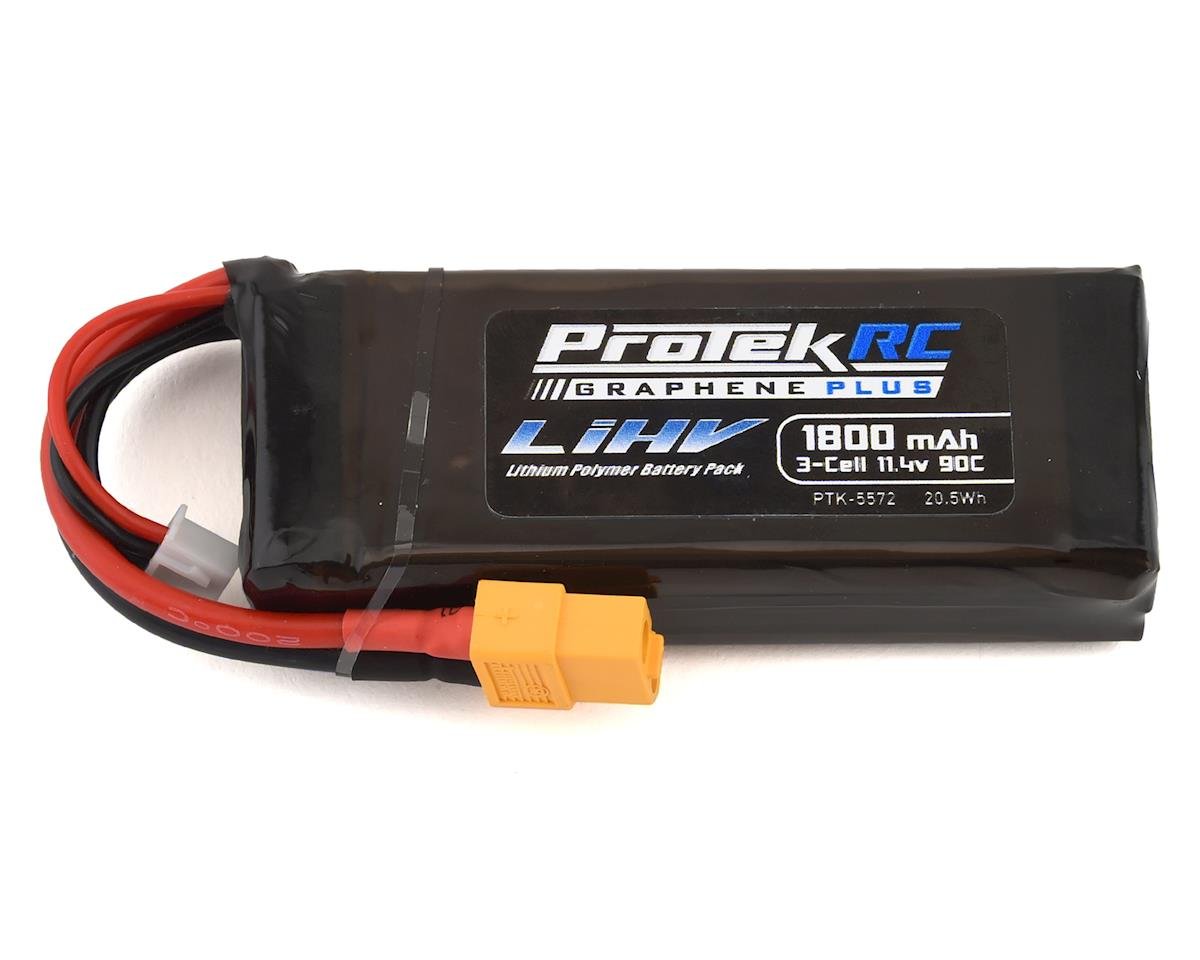 ProTek RC 3S 90C Si-Graphene + HV LiPo Battery w/XT60 Connector (11.4V/1800mAh) (PTK-5572)