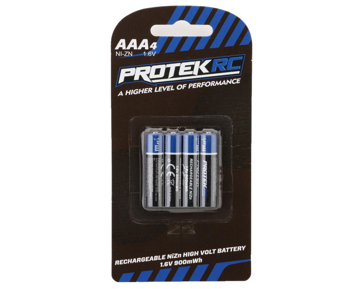 ProTek RC High Voltage Rechargeable AAA NiZn Batteries (4) (1.6V/900mWh) (PTK-5580)