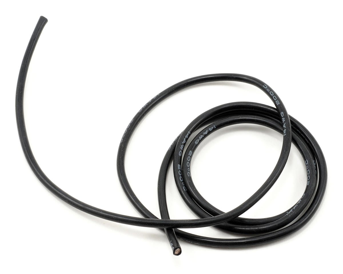 ProTek RC Silicone Hookup Wire (Black) (1 Meter) (14AWG) (PTK-5603)