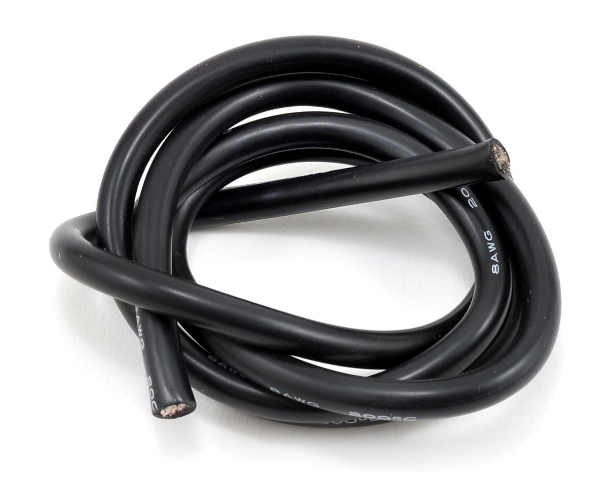ProTek RC Silicone Hookup Wire (Black) (1 Meter) (8AWG) (PTK-5613)