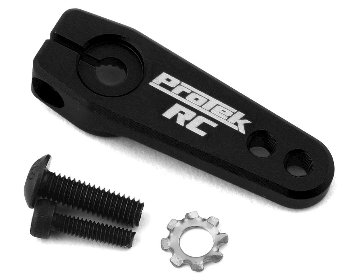 ProTek RC Aluminum Flat Clamping Servo Horn (Black) (25T-ProTek) (PTK-7823-BK)