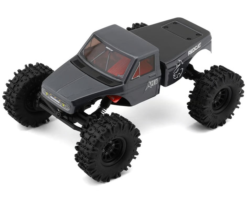 Redcat Ascent-18 Apex 1/18 4WD RTR Brushless Rock Crawler (Dark Metallic Gray) w/2.4GHz Radio, Battery & Charger (RER42222)