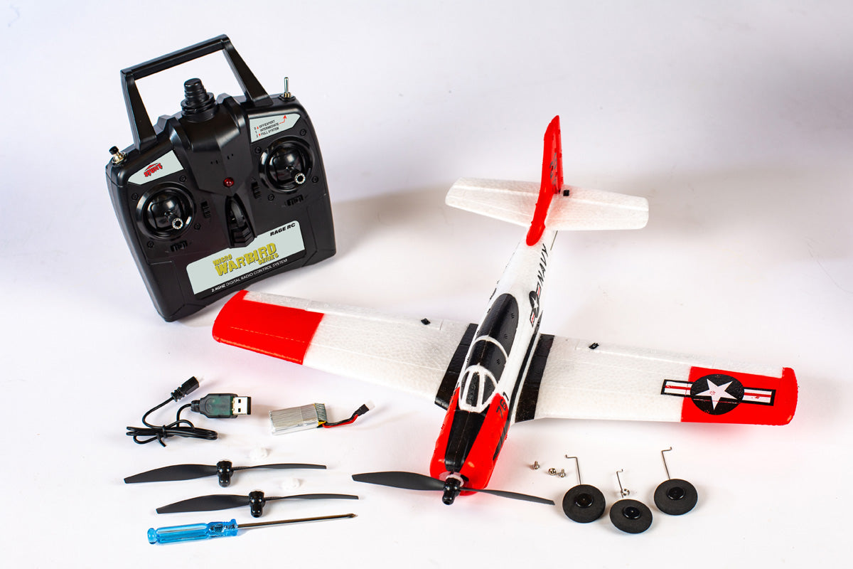 RAGE RC - T-28 Trojan Micro RTF Airplane with PASS (Pilot Assist Stability Software) System (RGRA1302)