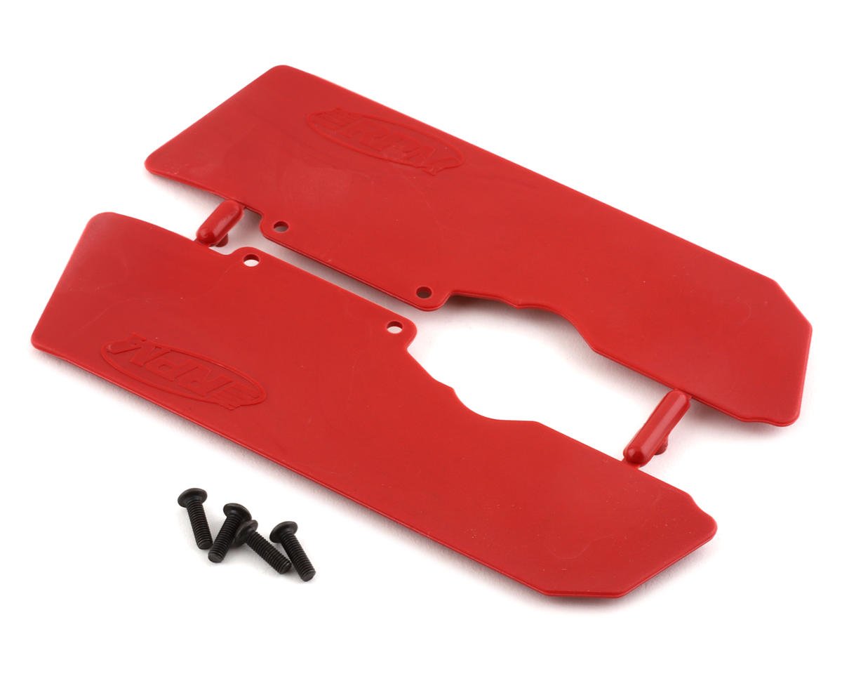 RPM Arrma 6S Kraton/Outcast A-Arm Mud Guards (Red) (2) (RPM81539)