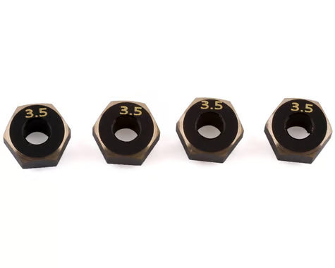 SAMIX - SCX24 Brass Hex Adapter (4) (3.5mm) (1g) (SAMSCX24-4063-3.5)