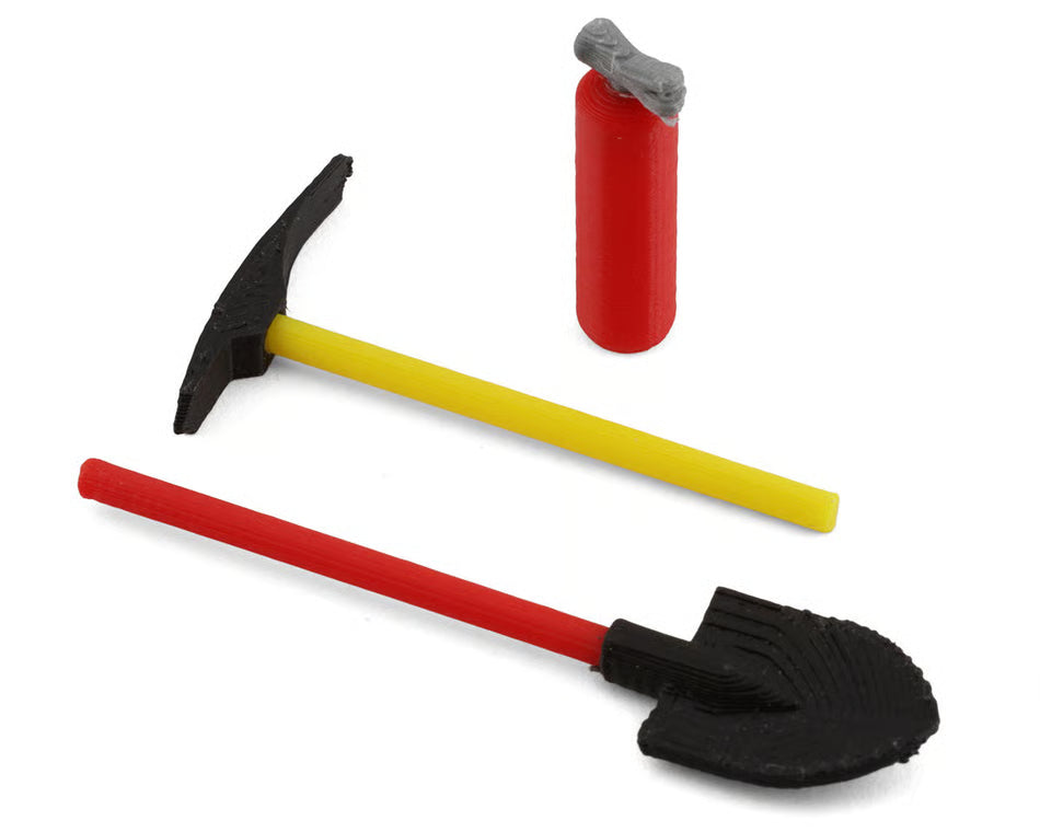 SCB - 1/18 Miniature Scale Accessory Bundle w/Shovel, Pickaxe & Fire Extinguisher (SBCTR14)