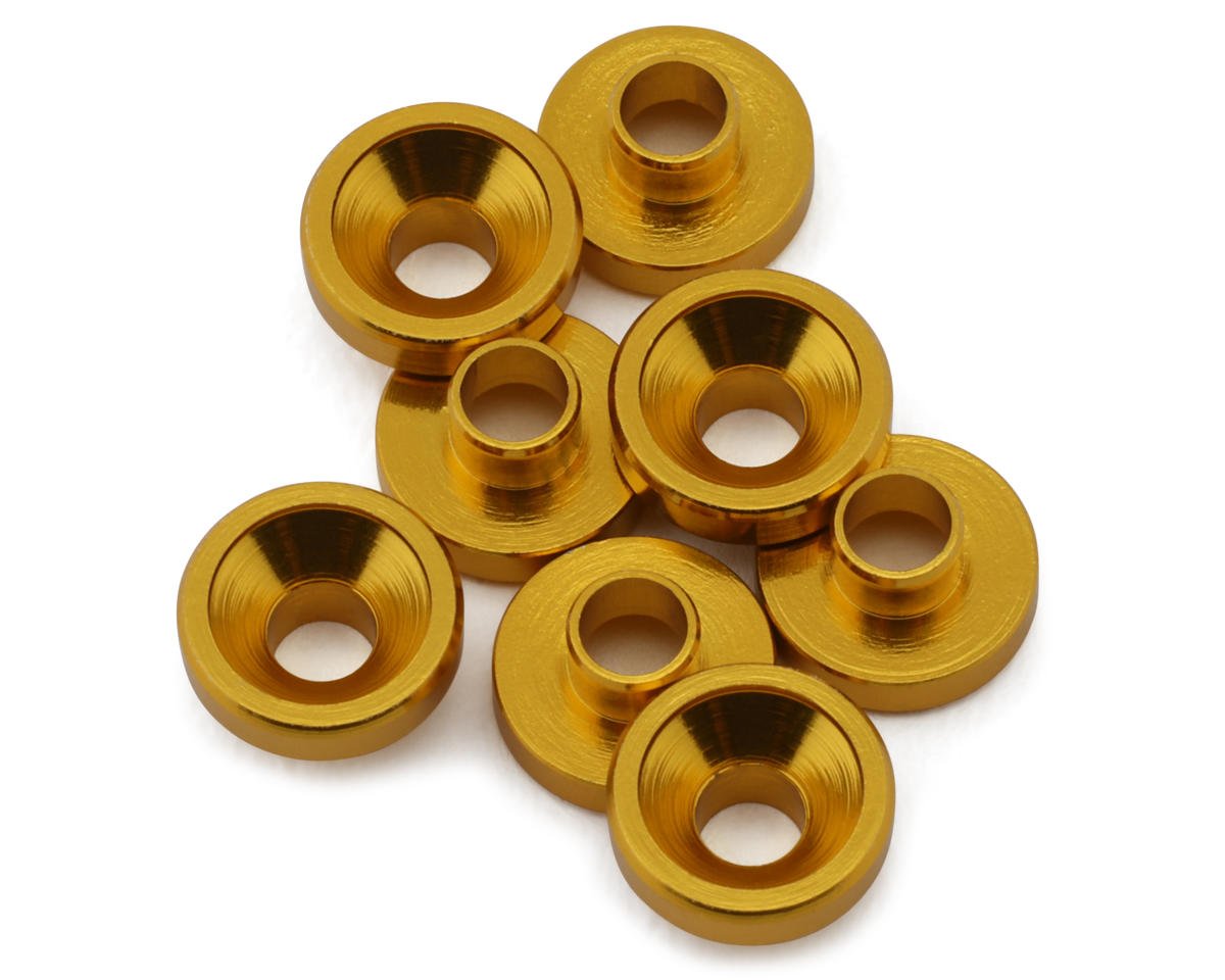 Reefs RC Aluminum Countersunk Servo Washers (Gold) (8) (SEHREEFS172)