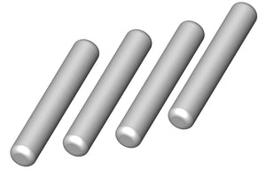 TEAM CORALLY - Wheel Axle Pin - 2x12 - Steel - 4 Pcs: Mammoth, Moxoo, Triton (COR00250-037)