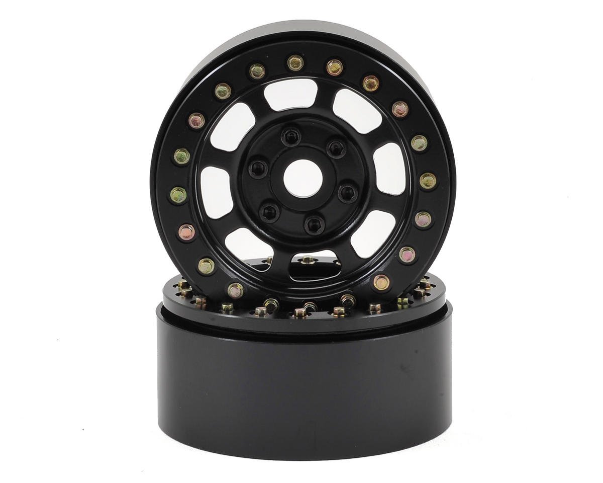 SSD RC Trail 1.9" Steel Beadlock Crawler Wheels (Black) (2) (SSD00076)