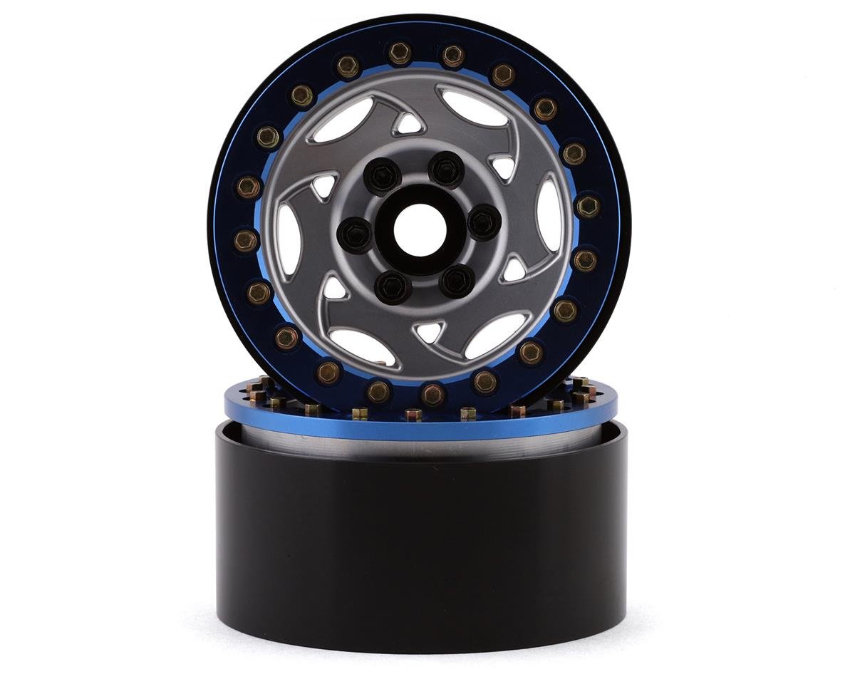 SSD RC 1.9"" Champion Beadlock Wheels (Silver/Blue) (SSD00244)