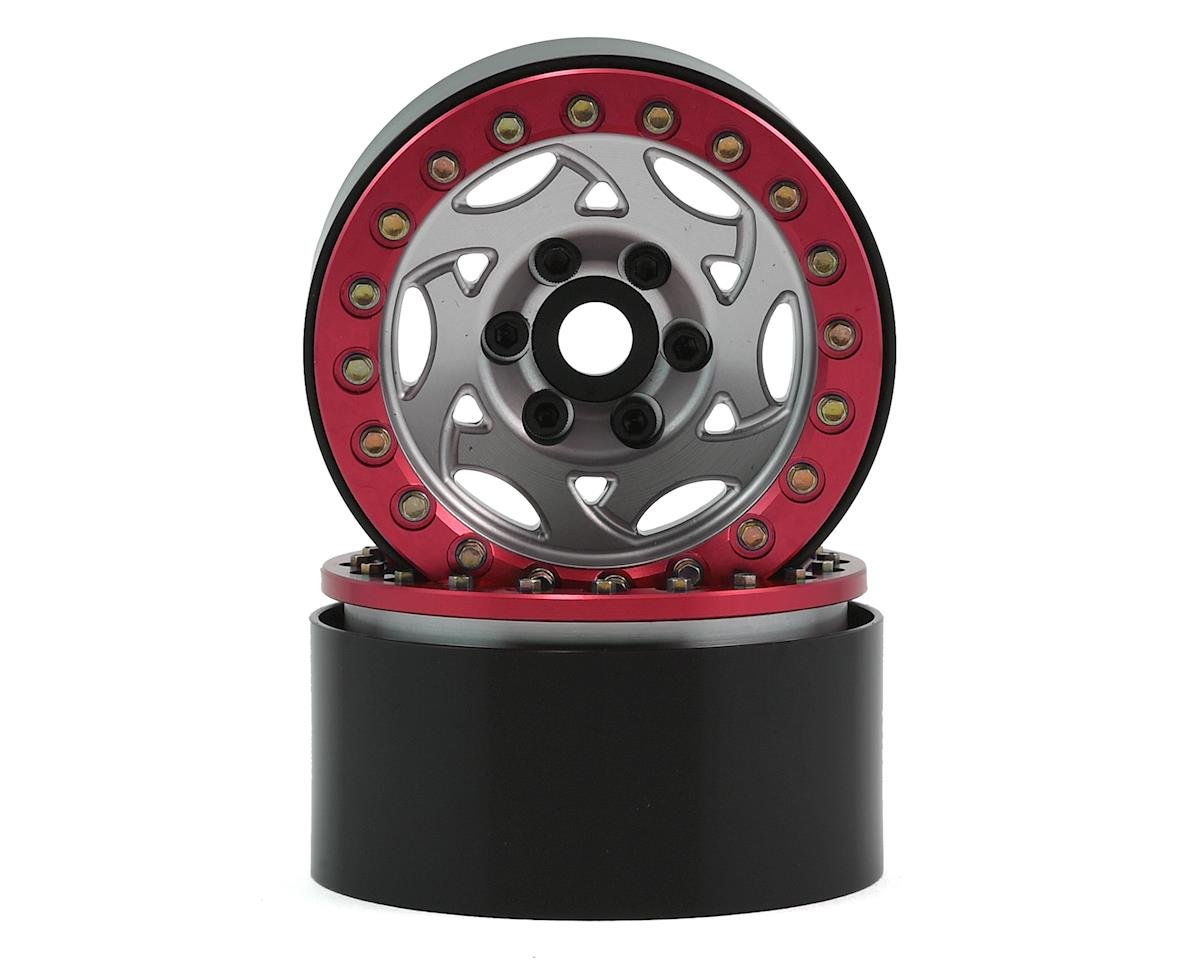 SSD RC 1.9"" Champion Beadlock Wheels (Silver/Red) (SSD00248)