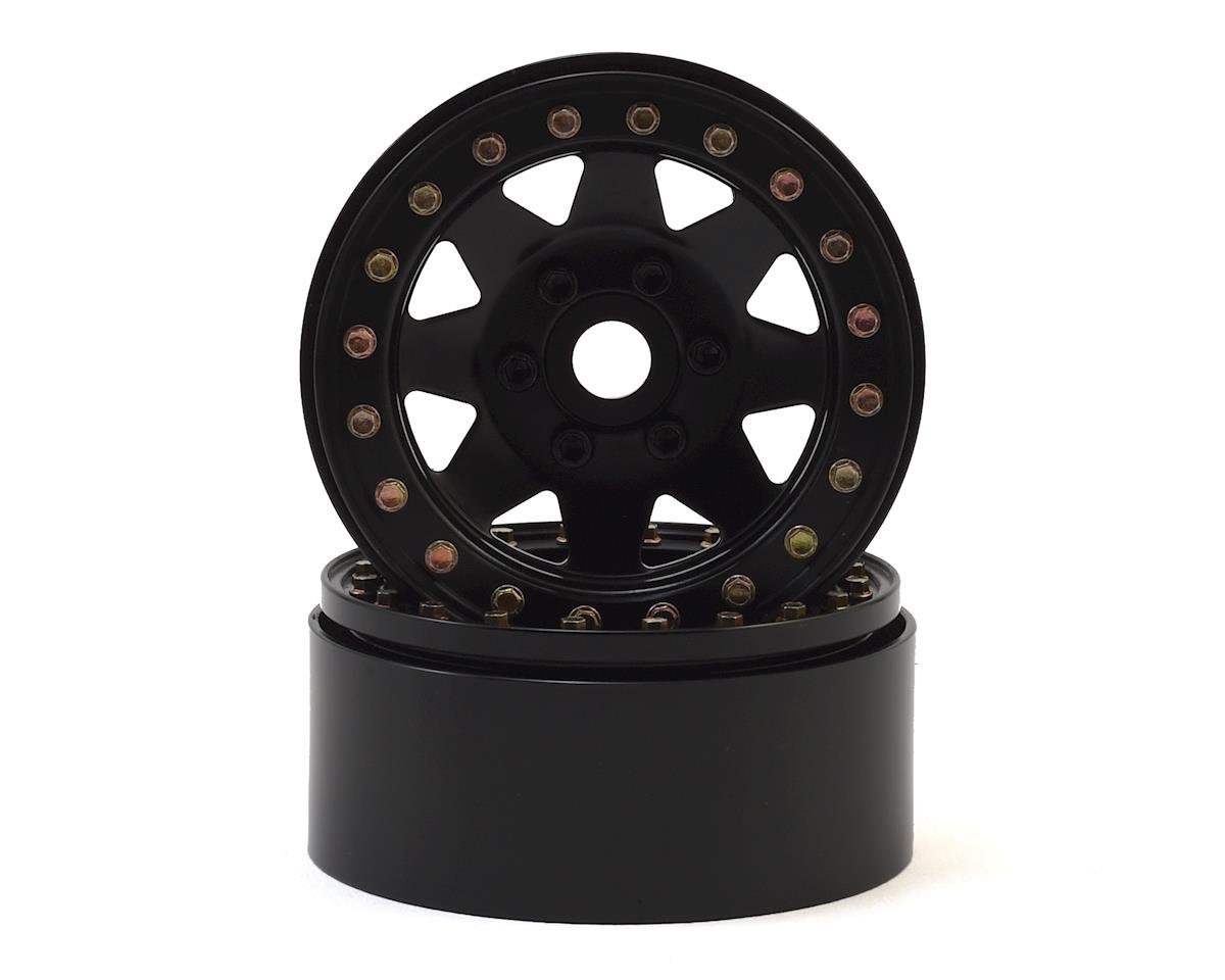 SSD RC 1.9"" Steel 8 Spoke Beadlock Wheels (Black) (2) (SSD00254)