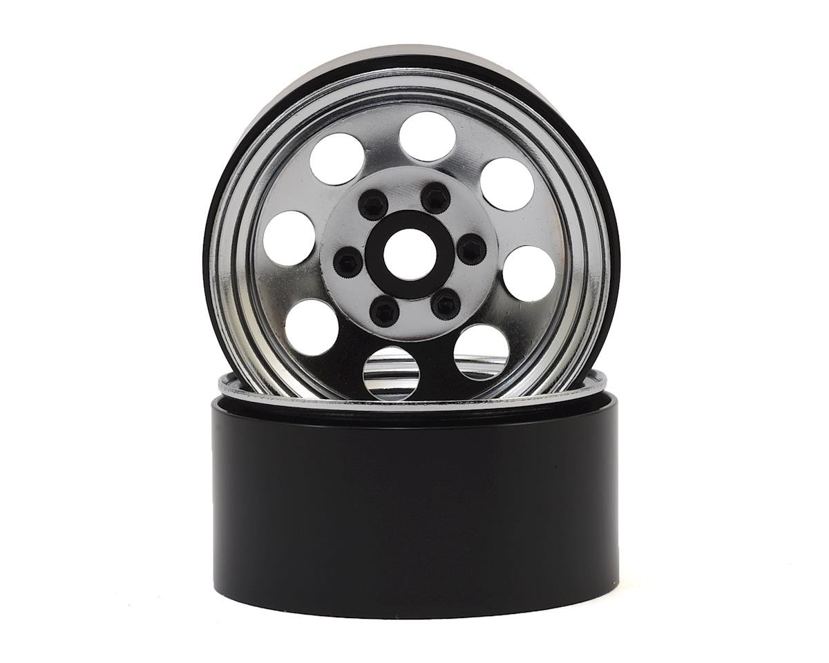 SSD RC 8 Hole 1.9"" Steel Beadlock Wheels (Chrome) (SSD00270)