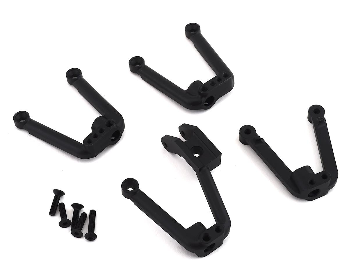SSD RC SCX10 II Aluminum Shock Hoop Set (Black) (SSD00384)