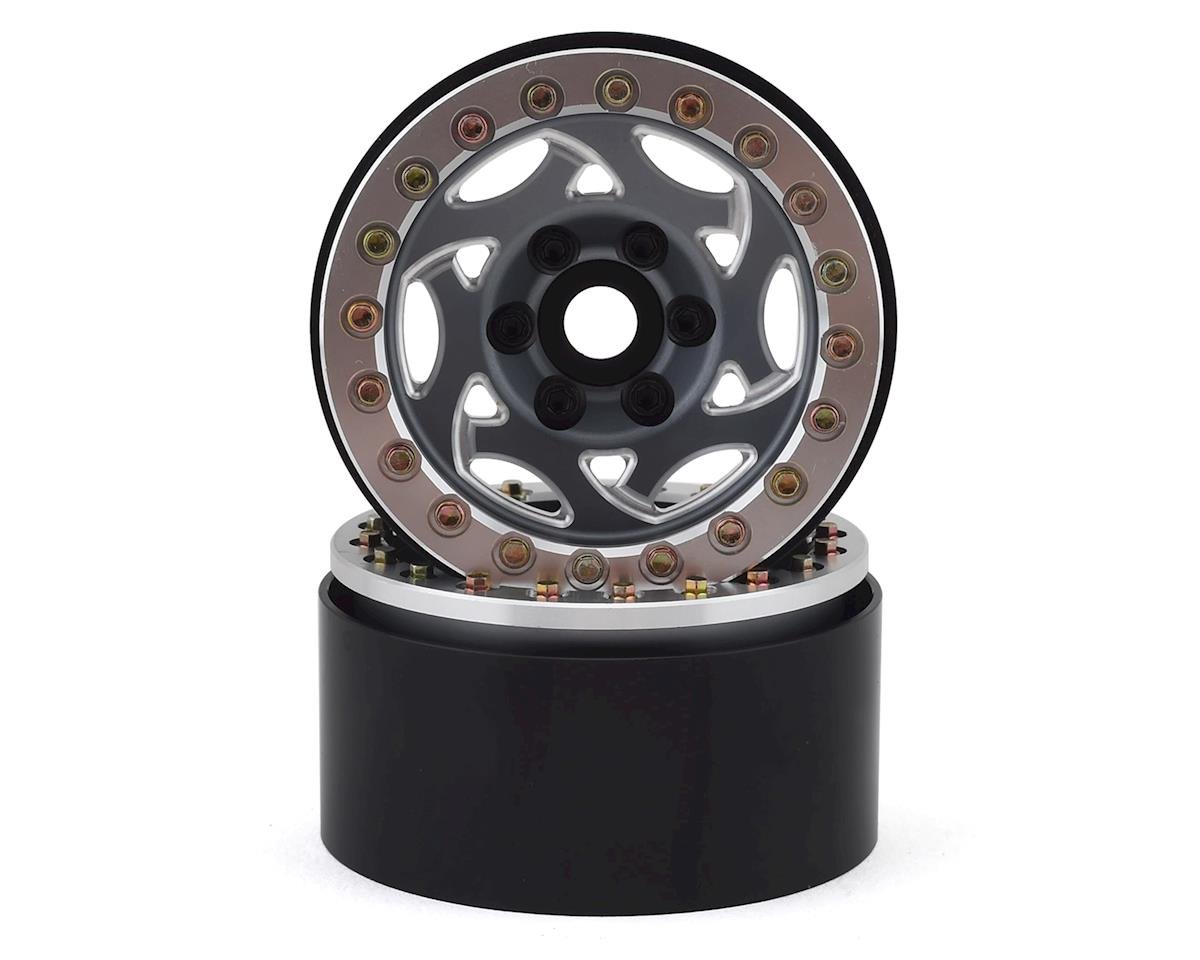 SSD RC 1.9"" Champion Beadlock Wheels (Grey/Silver) (2) (SSD00402)